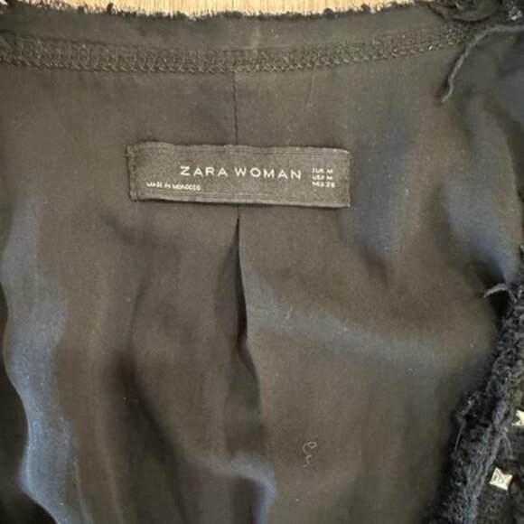 Zara- Black Blazer with Studs. Size Medium - Picture 5 of 6